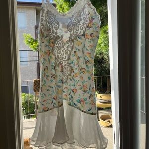 Gold Label Victorias Secret white floral slip dress